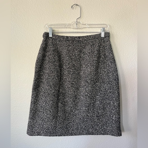 Vintage Liz Claiborne Gray, White & Black Speckled Pencil Skirt Womens Size 8 - Picture 4 of 12